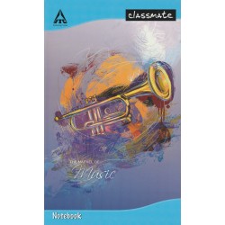 Classmate Notebook - 27.2 cm x 16.7 cm, Soft Cover, 180 Pages, Unruled - Pack of 6